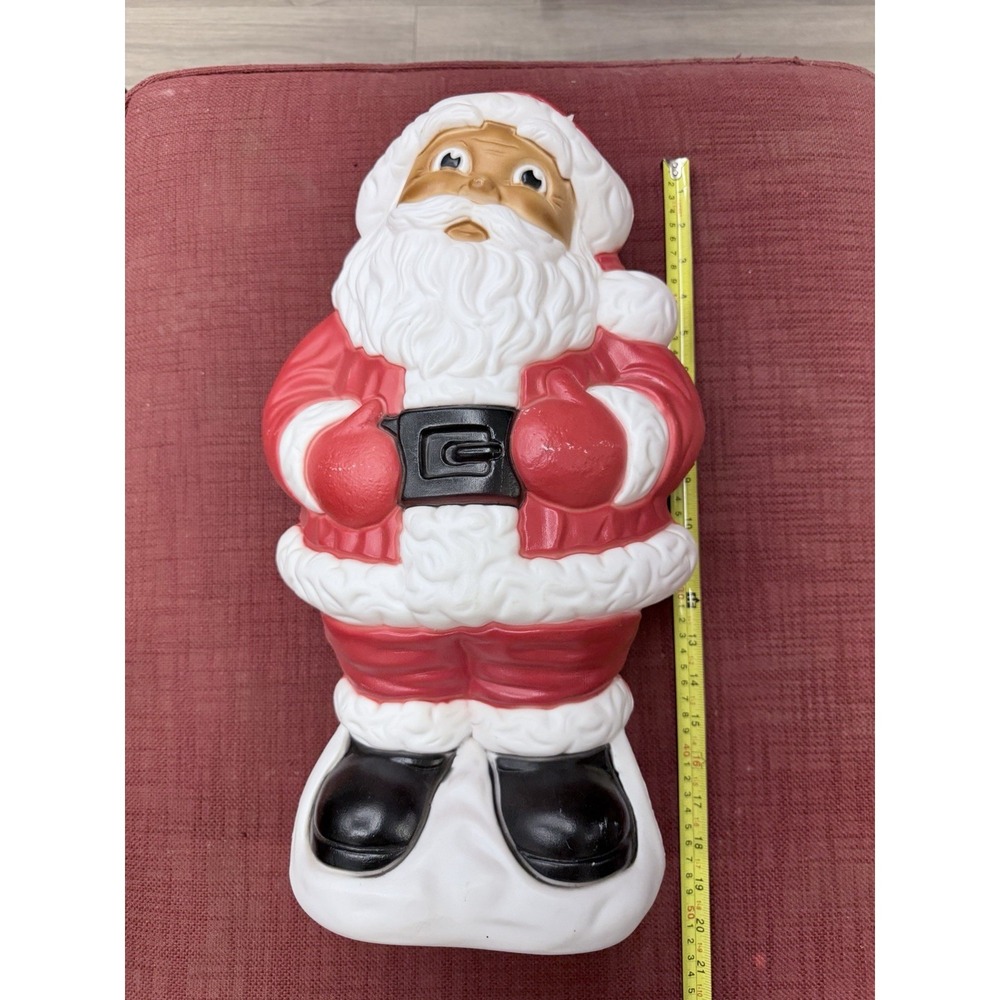 Vintage Grand Venture Blow Mold Santa Christmas‎ Outdoor Cute Plastic Yard Decor
